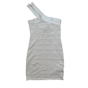 Forever 21 One-Shoulder Silver Dress